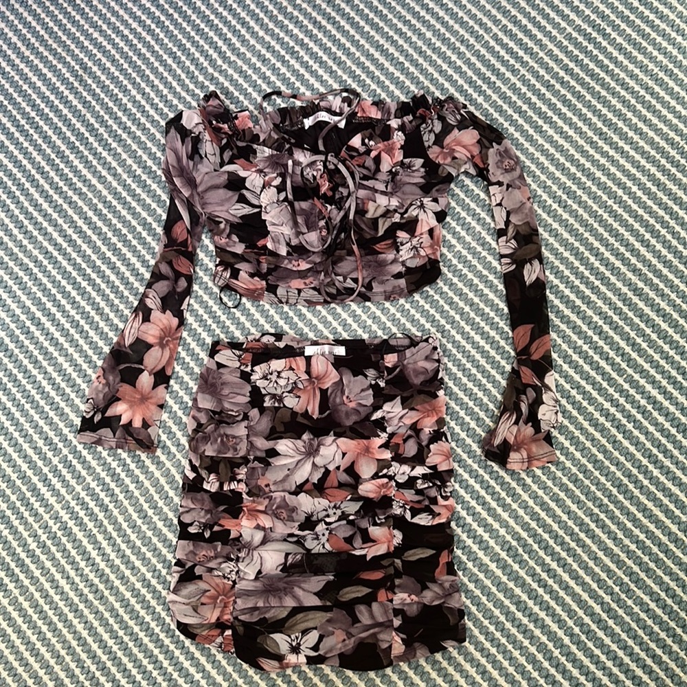 Boutique Chloe Rose Multi Floral Two Piece Set